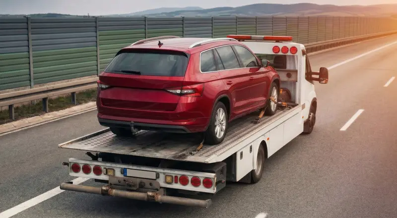 Guincho para carros em Gravataí – carro sendo carregado em plataforma